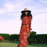 Vestido Amina Rojo Vest26-The Nook Store