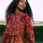 Vestido Amina Rojo Vest26-The Nook Store