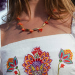 Collar Coral and Gold CO64-The Nook Store