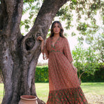 Vestido Parrot Verde Flores Rosas Vest16-The Nook Store