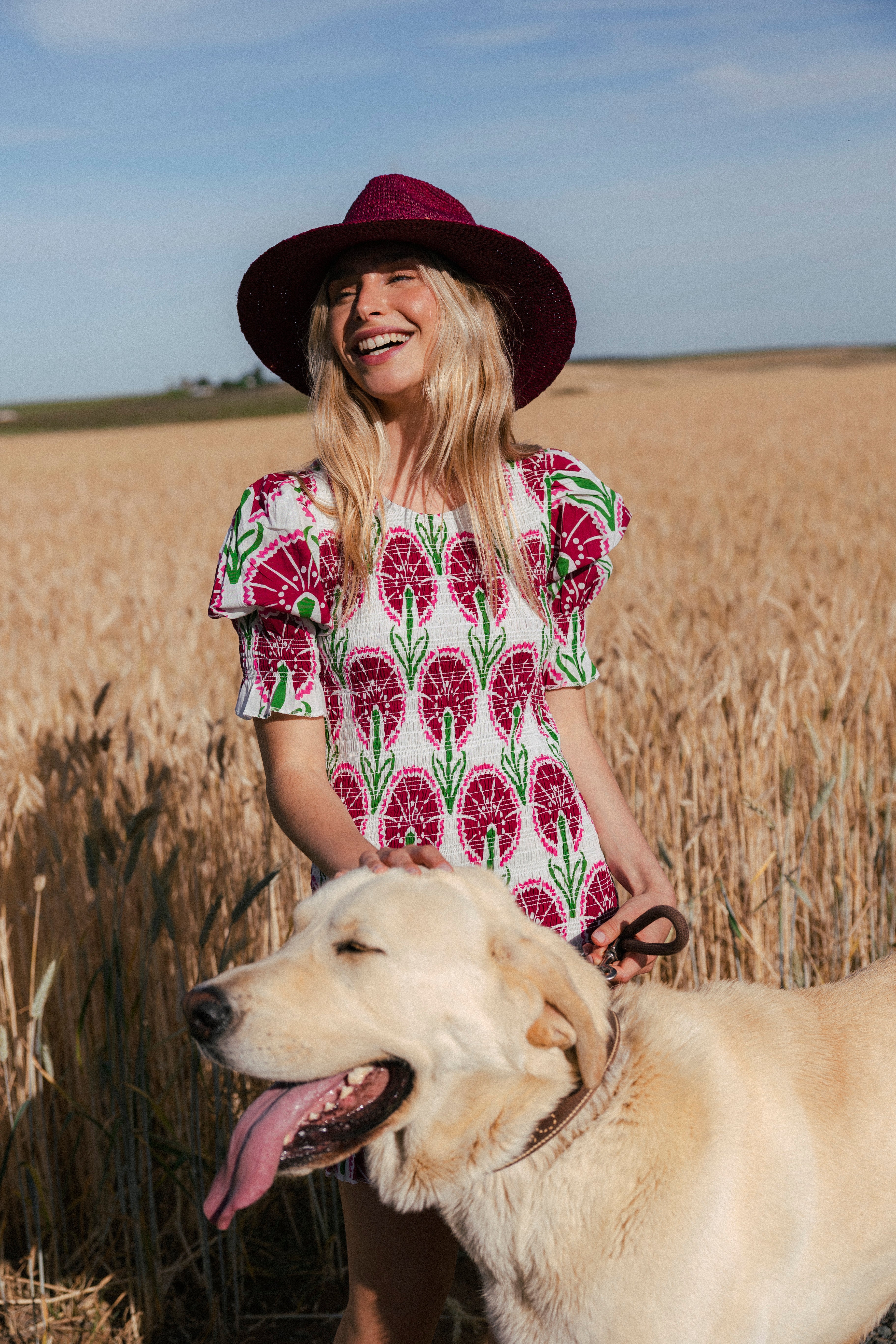 Vestido Creta Corto Blanco Flor Burdeos-The Nook Store