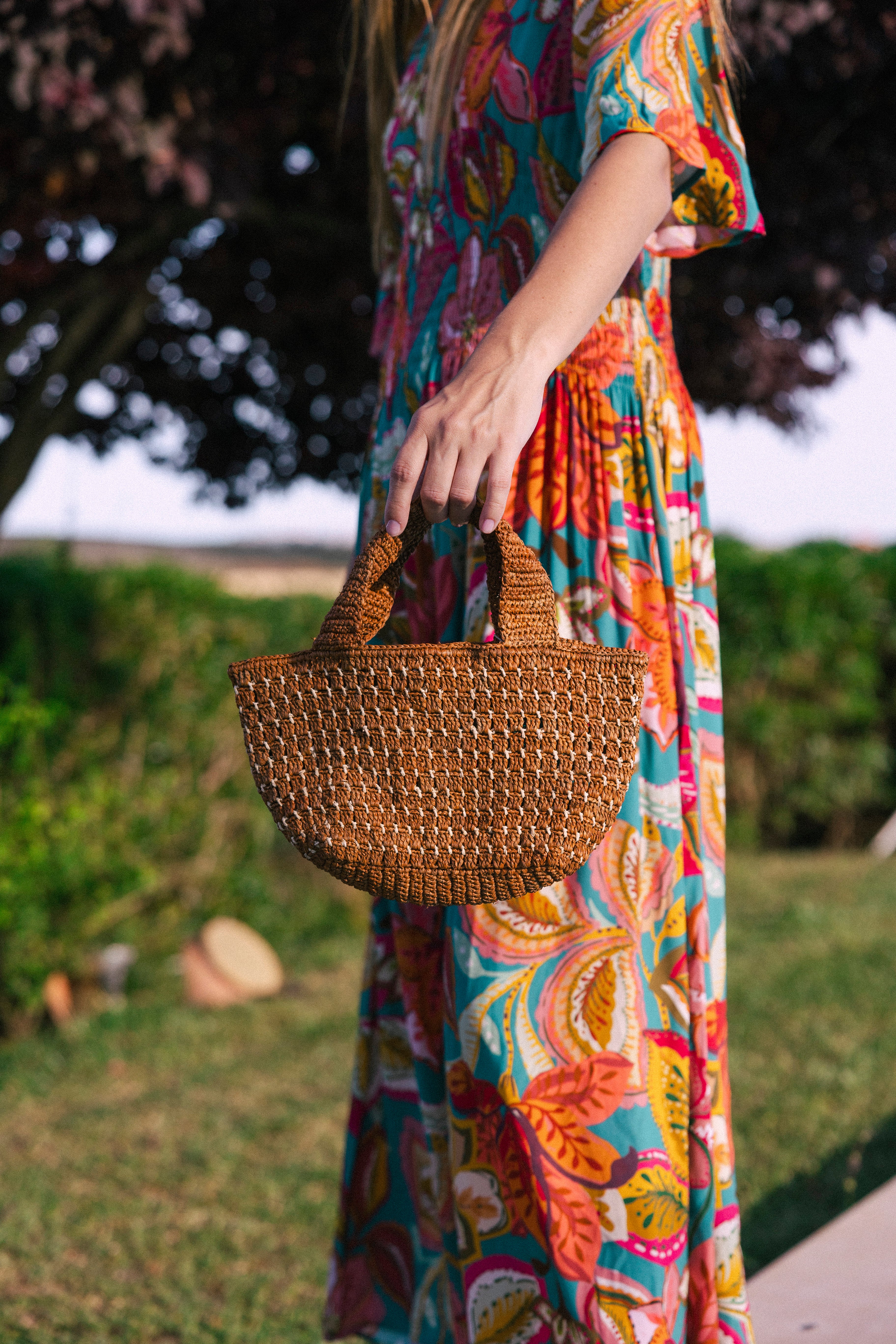 Bolso Rafia Toamasina Brown Natural-The Nook Store