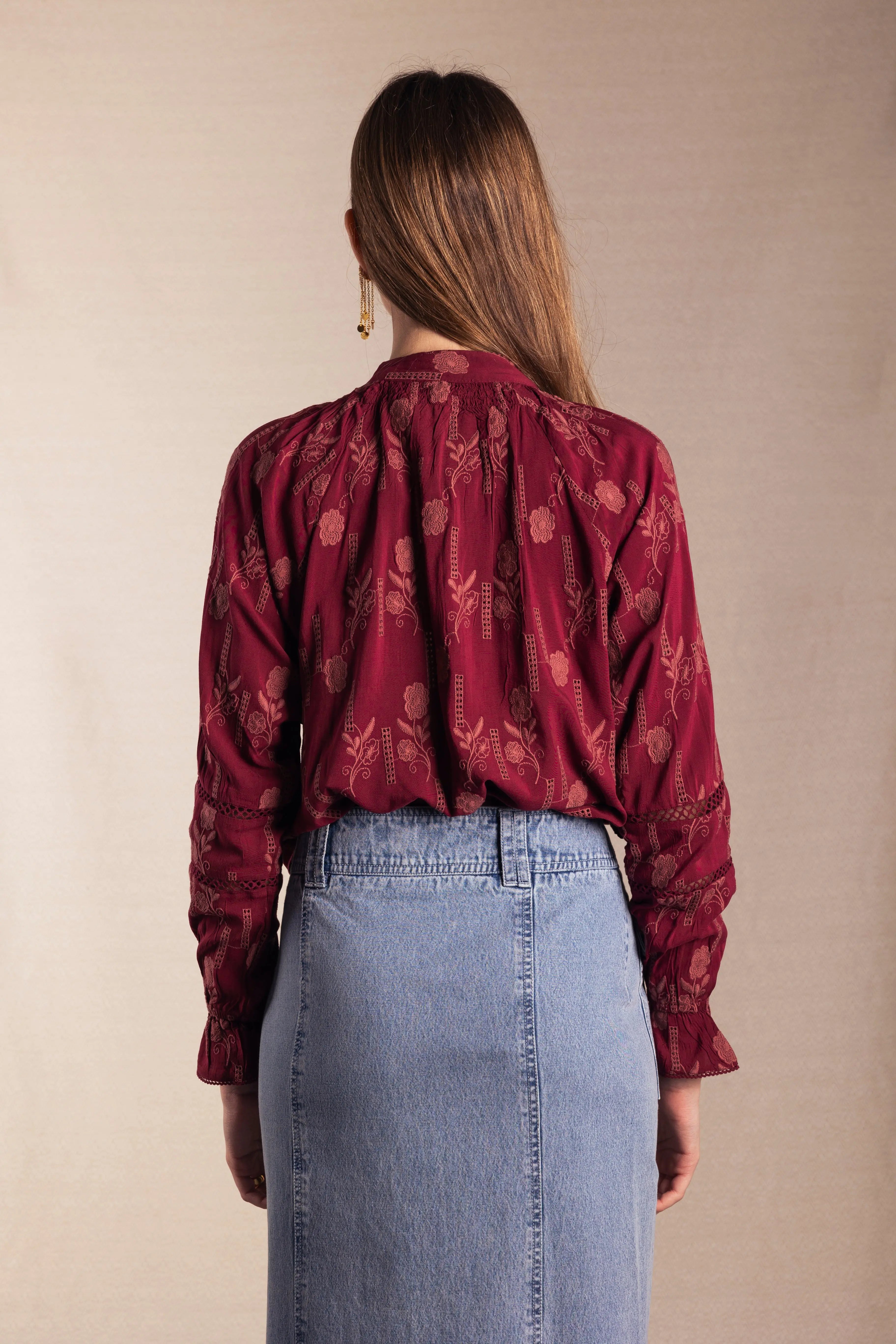 Camisa Emira Wine The Nook Store