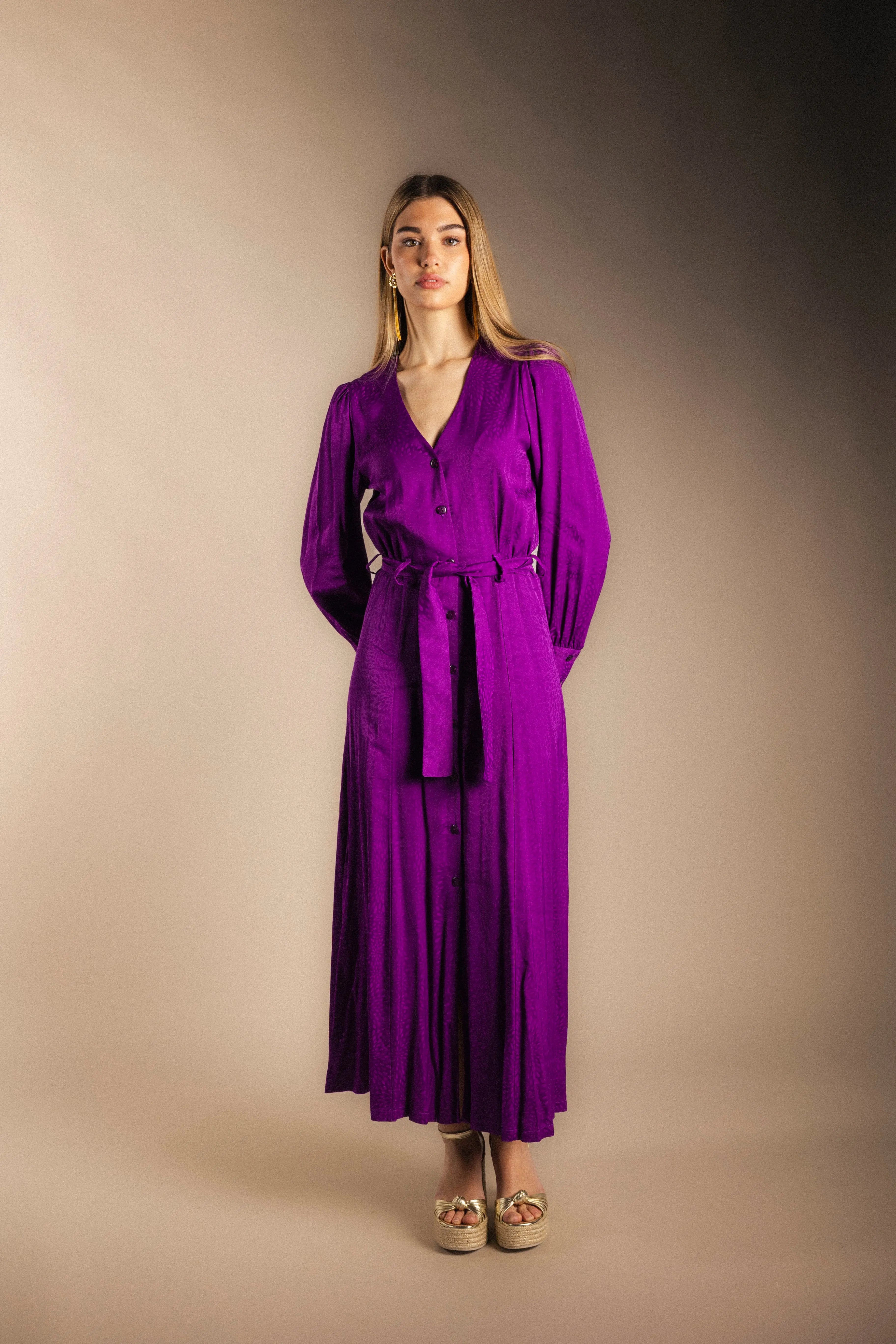 Vestido Gia Morado-The Nook Store