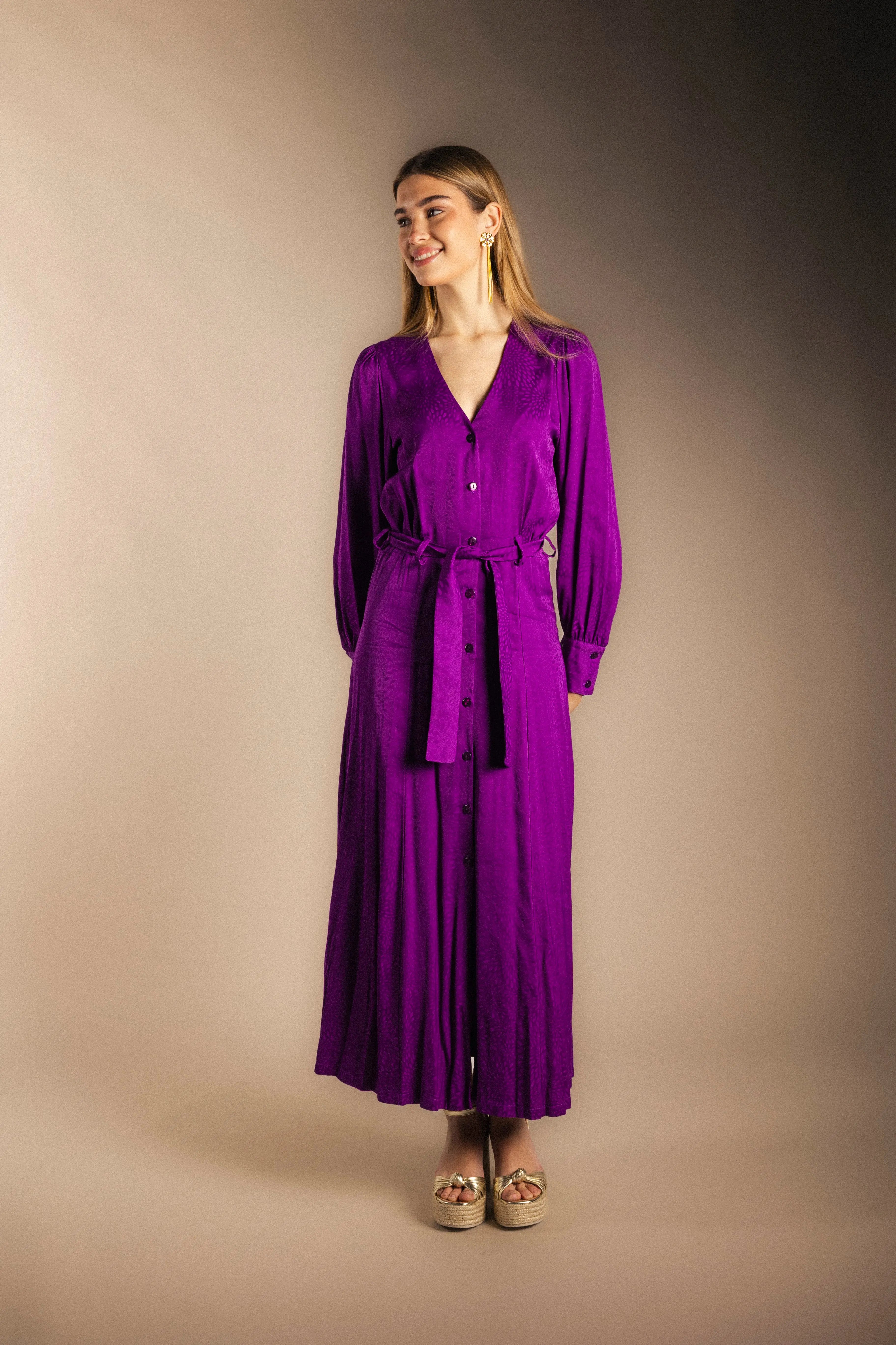 Vestido Gia Morado-The Nook Store