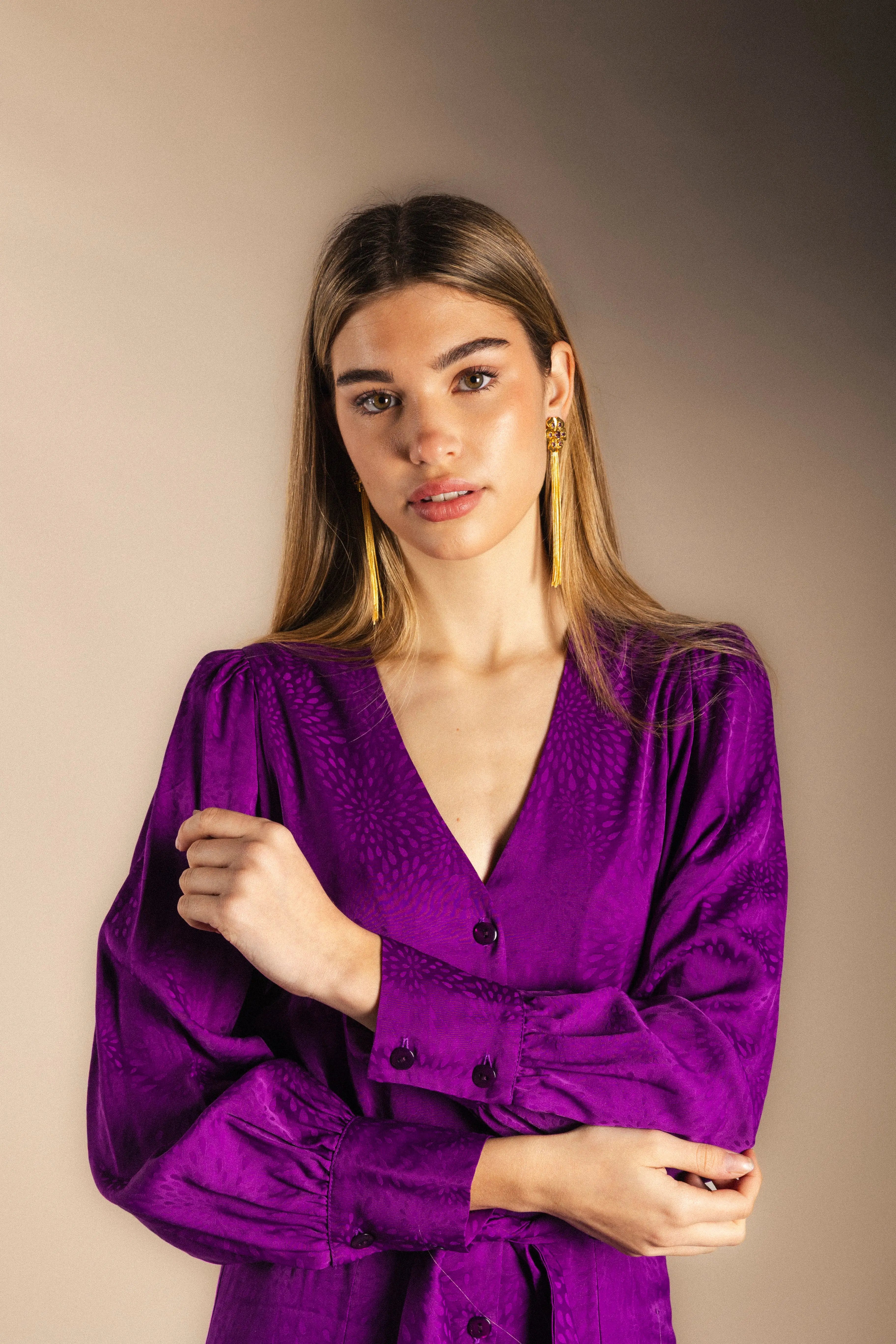 Vestido Gia Morado-The Nook Store