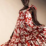 Vestido Flores Teja-The Nook Store