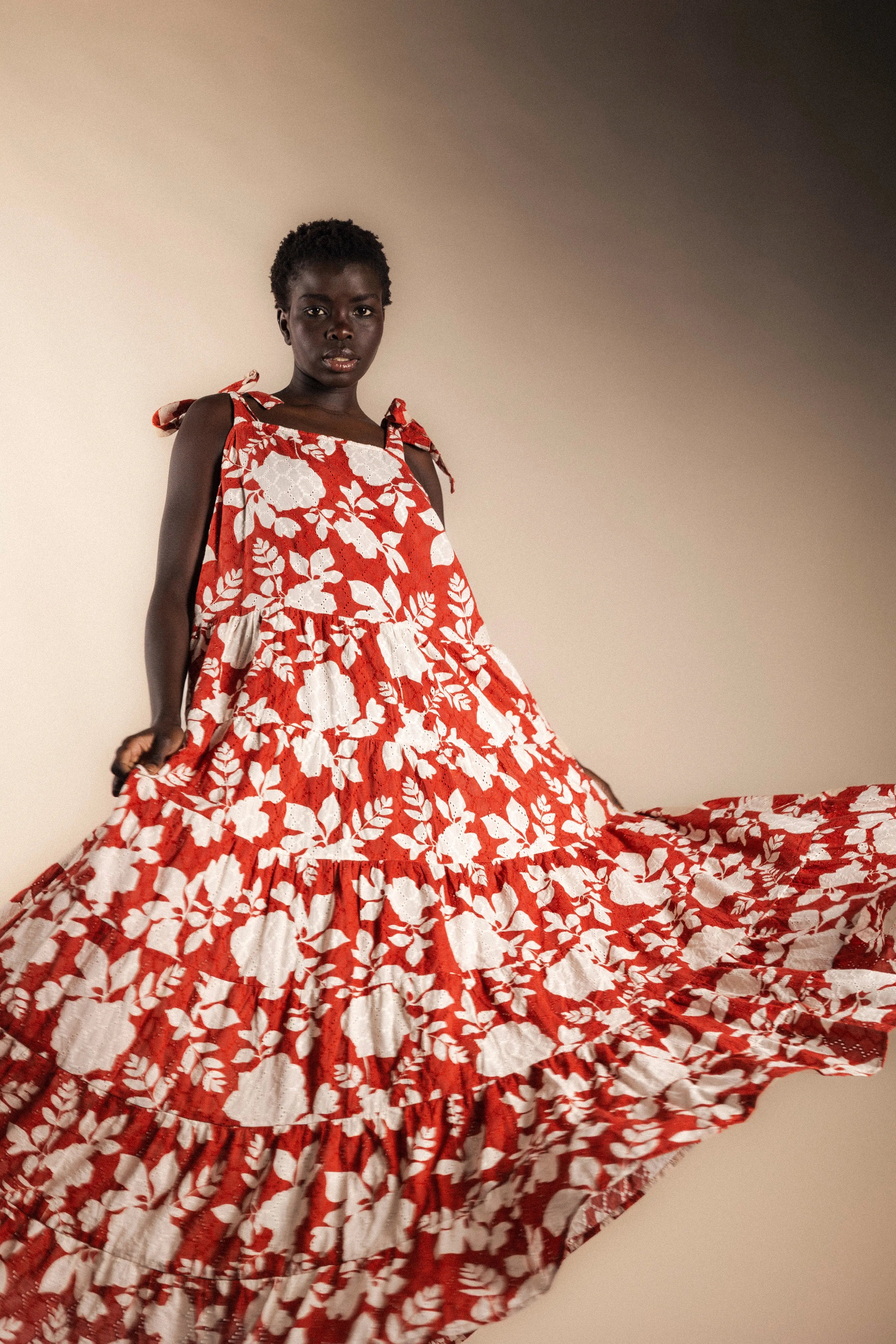 Vestido Flores Teja-The Nook Store