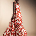 Vestido Flores Teja-The Nook Store