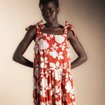 Vestido Flores Teja-The Nook Store