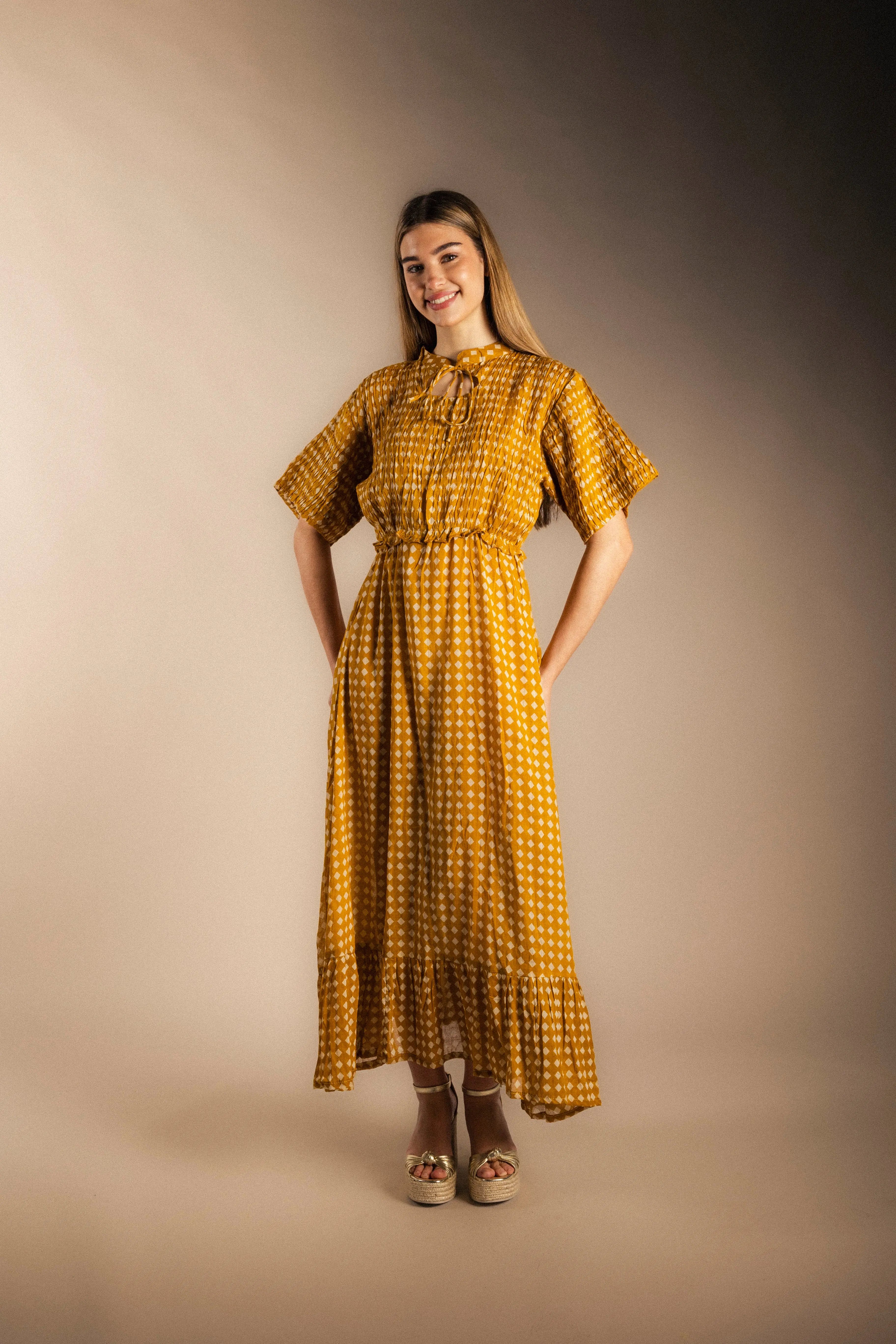 Vestido Ziel Mostaza-The Nook Store