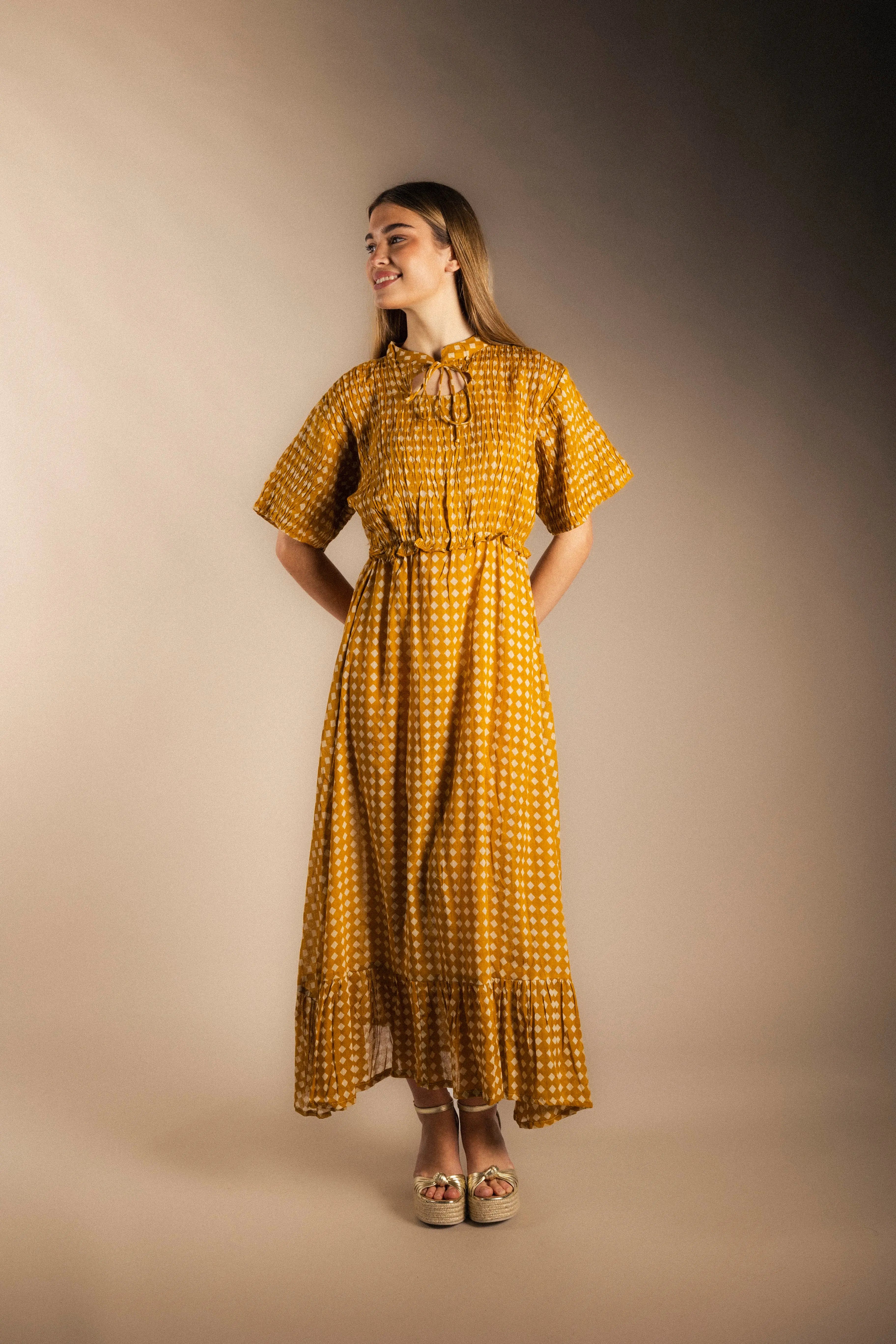 Vestido Ziel Mostaza-The Nook Store