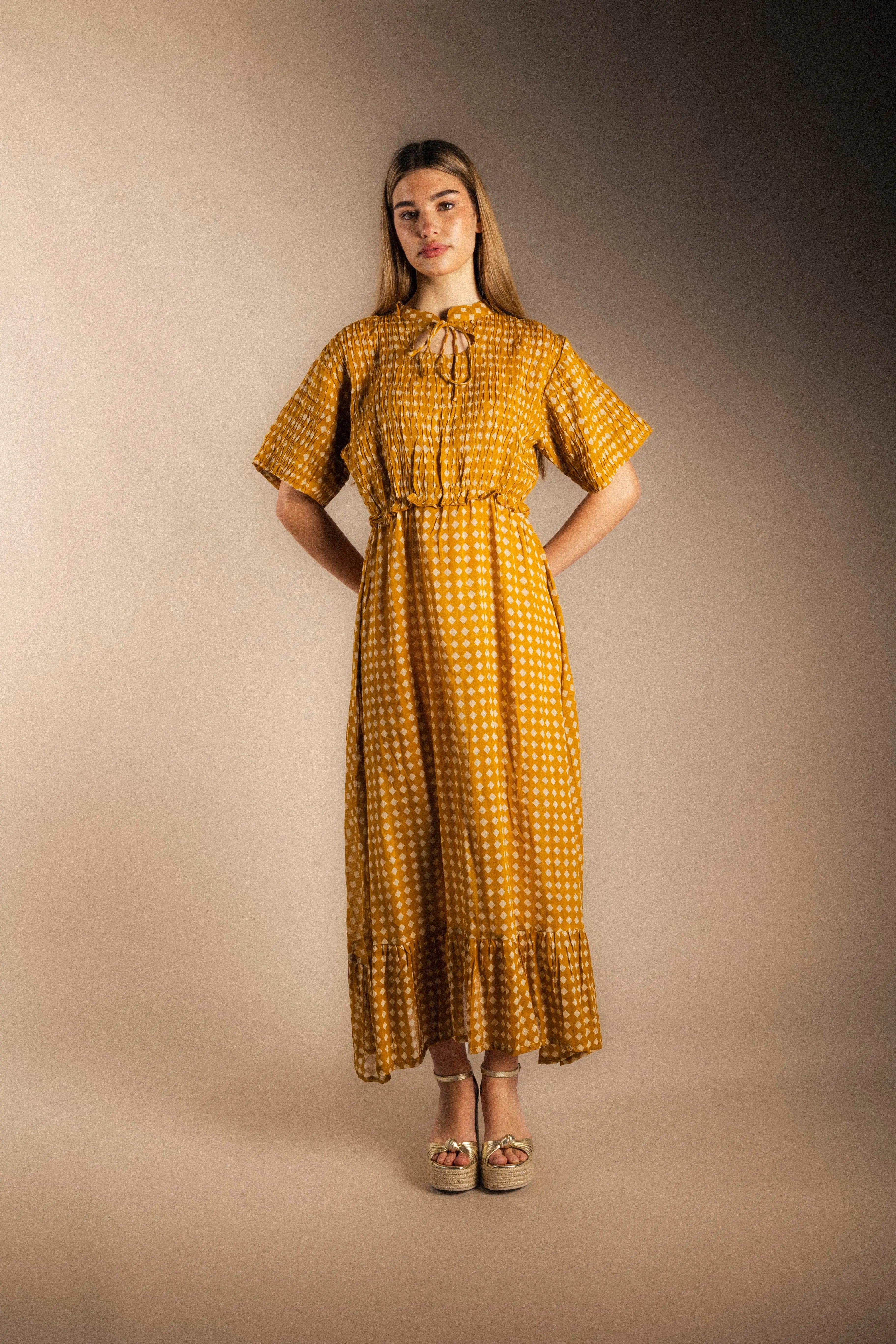 Vestido Ziel Mostaza-The Nook Store