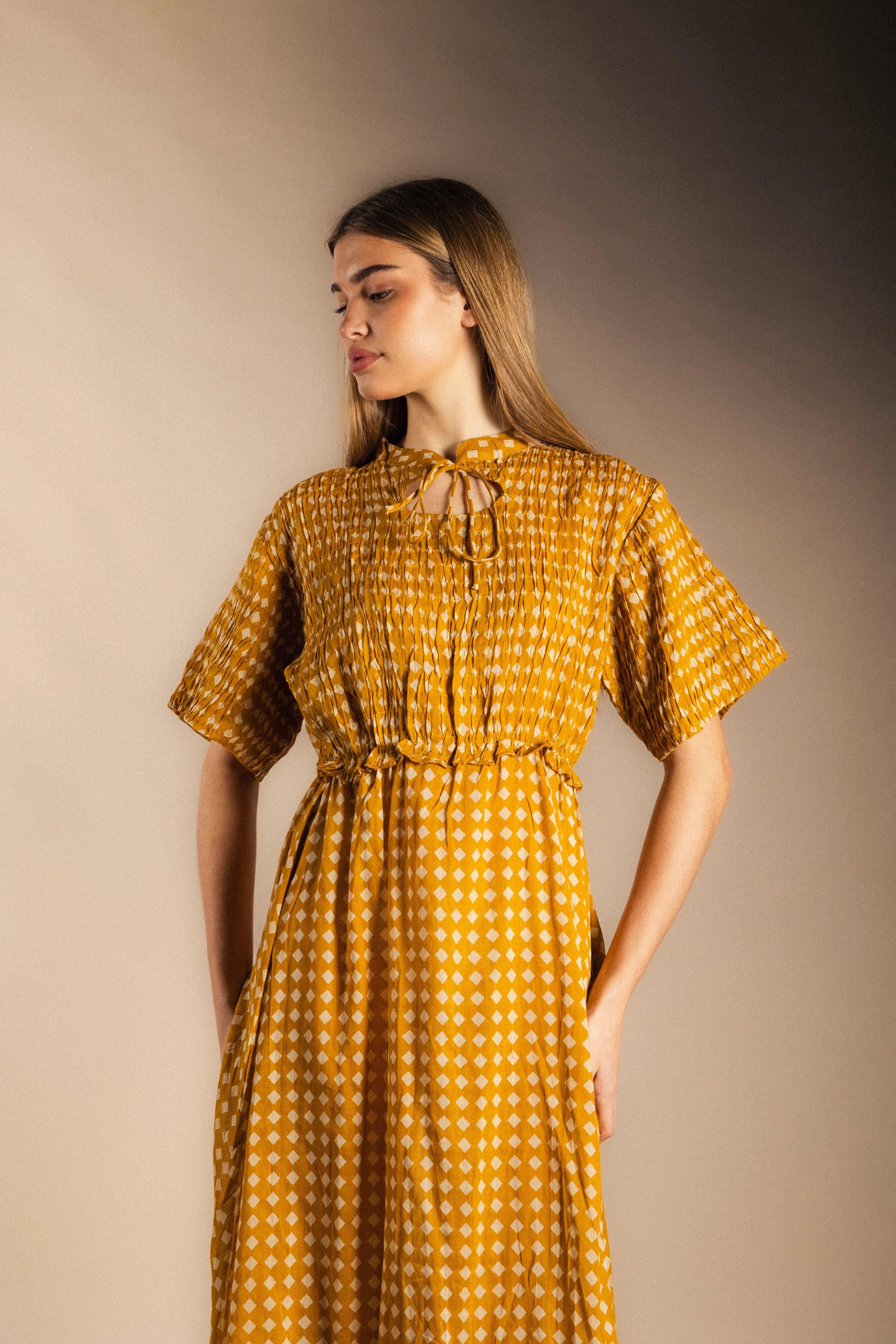 Vestido Ziel Mostaza-The Nook Store