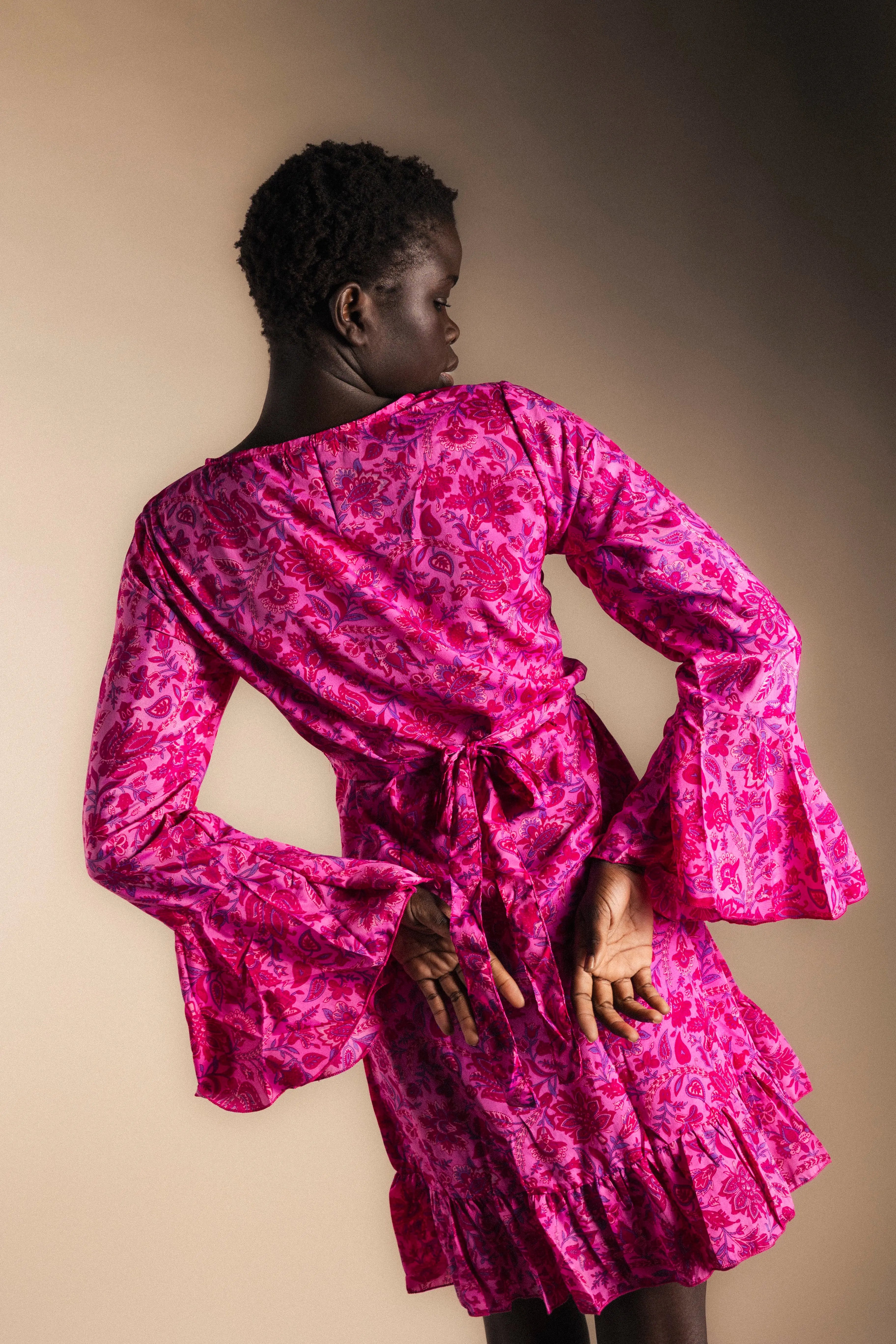Vestido/Kimono Kinari Rosa Corto-The Nook Store