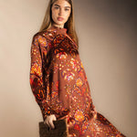 Vestido Alice Marrón Flores AL01-The Nook Store