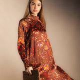 Vestido Alice Marrón Flores AL01-The Nook Store