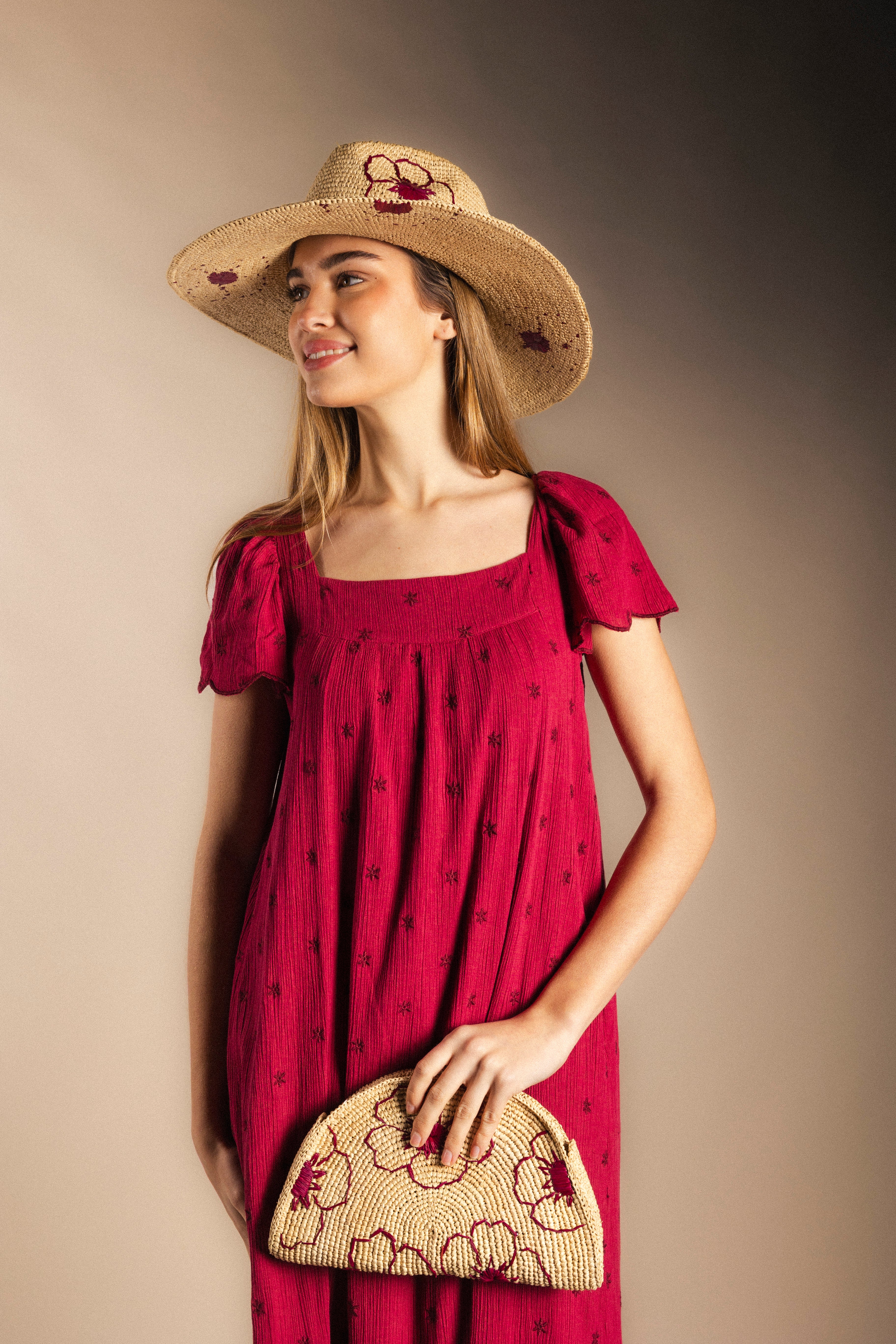 Vestido Antoniette Pink/Wine-The Nook Store