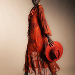 Vestido Chloe Naranja Vest02-The Nook Store