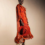 Vestido Chloe Naranja Vest02-The Nook Store