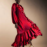 Vestido Chloe Rojo Vest03-The Nook Store