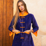 Chaqueta Larga Acolchada Madeline Morada MADL07