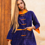 Chaqueta Larga Acolchada Madeline Morada MADL07