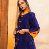 Chaqueta Larga Acolchada Madeline Morada MADL07