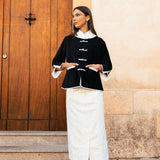 Chaqueta Acolchada Madeline Negra/Blanca  MAD02