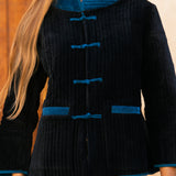 Chaqueta Acolchada Madeline Negra/Azul  MAD03