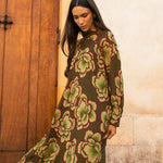 Vestido Alice Degradado Verde y Fucsia AL08 The Nook Store