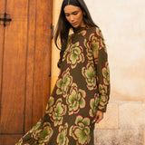 Vestido Alice Degradado Verde y Fucsia AL08 The Nook Store