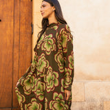 Vestido Alice Degradado Verde y Fucsia AL08 The Nook Store