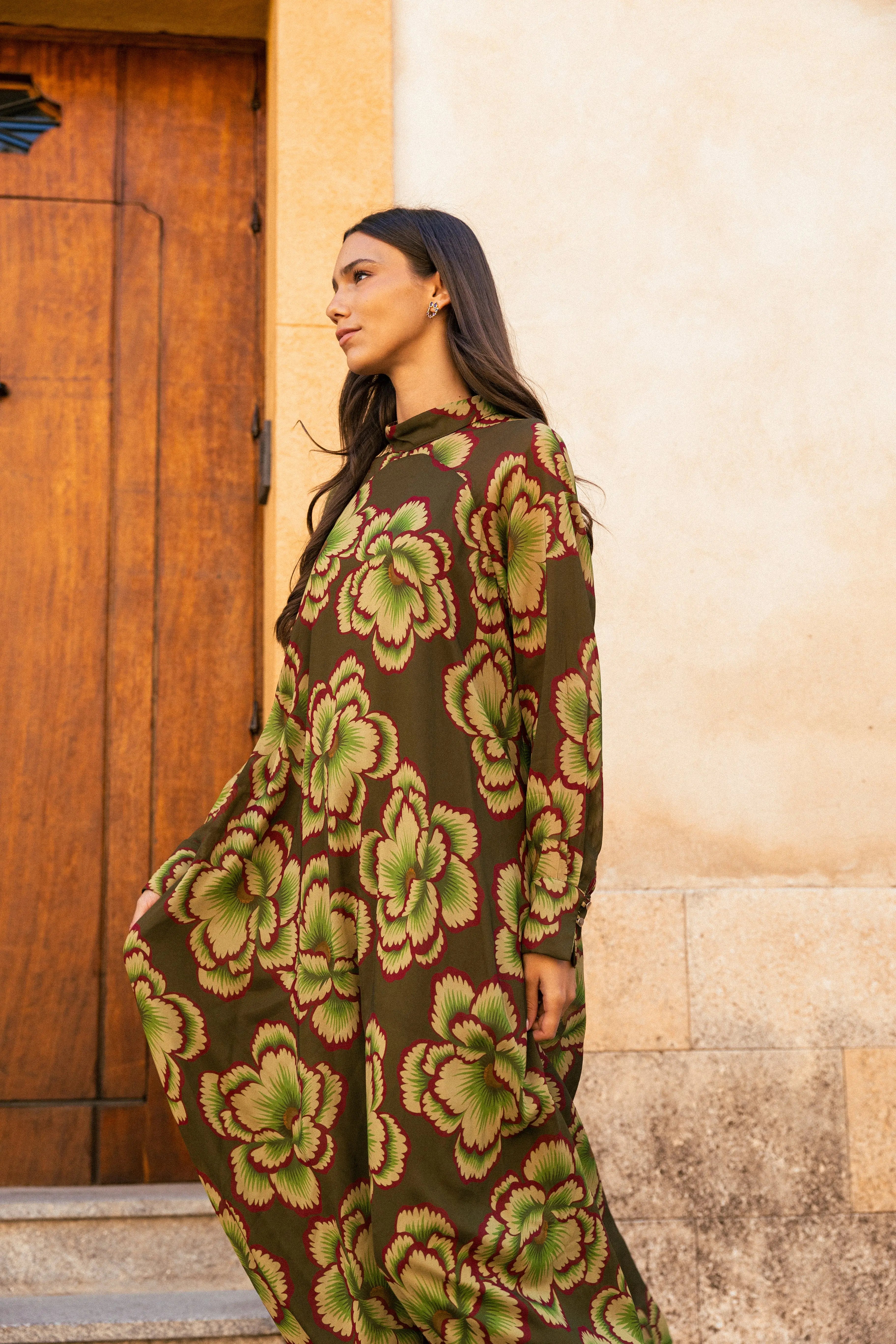 Vestido Alice Degradado Verde y Fucsia AL08 The Nook Store