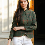 Chaqueta Emily Verde Cuadros Teja CHQ24