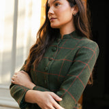 Chaqueta Emily Verde Cuadros Teja CHQ24