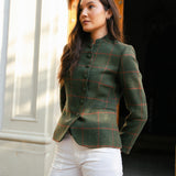 Chaqueta Emily Verde Cuadros Teja CHQ24