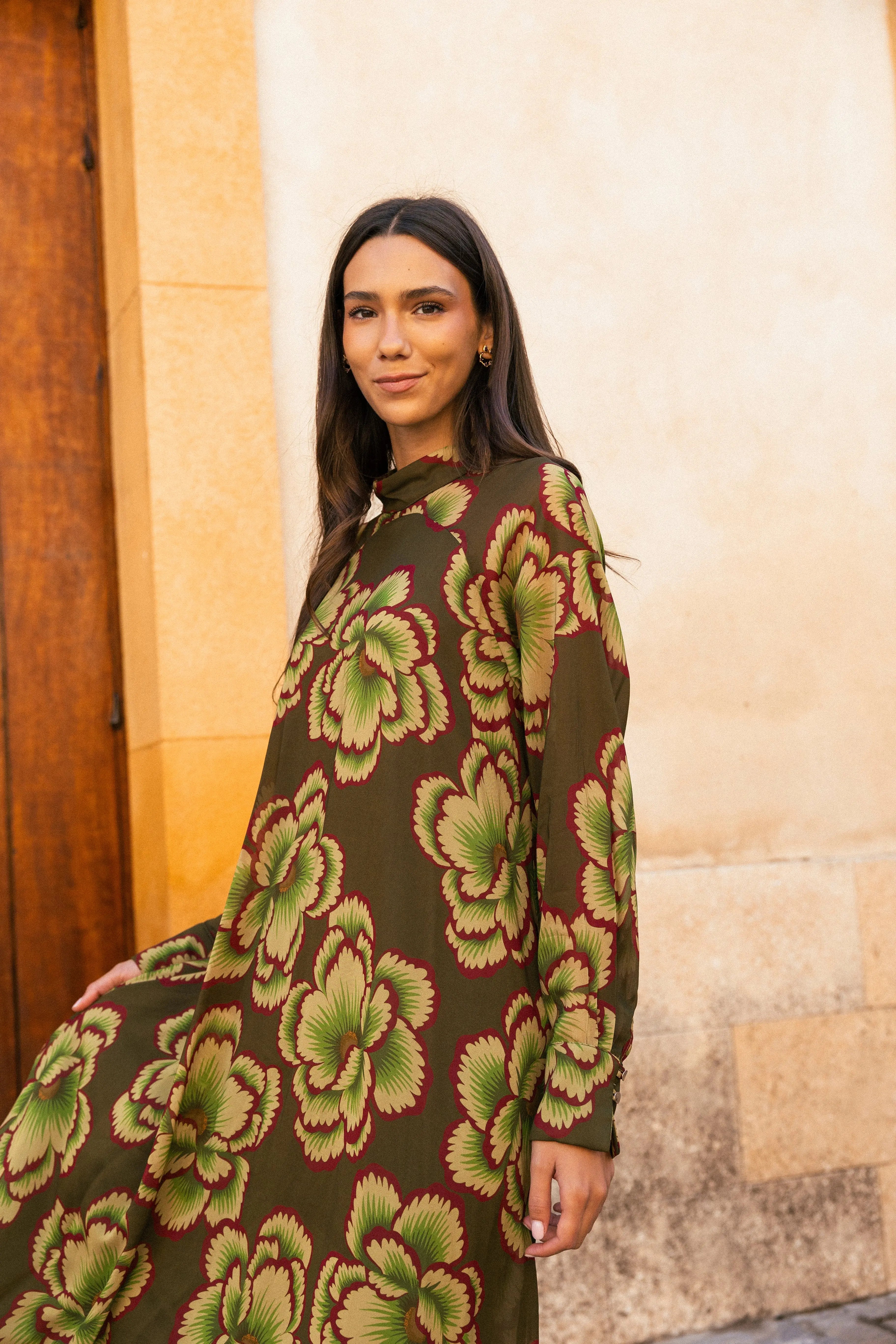 Vestido Alice Degradado Verde y Fucsia AL08 The Nook Store