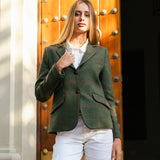 Chaqueta Country Verde Cuadros Burdeos y Naranjas COU04