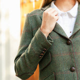 Chaqueta Country Verde Cuadros Burdeos y Naranjas COU04