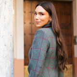 Chaqueta Cori Verde Plomo Cuadros Burdeos CHQ30