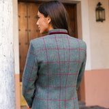 Chaqueta Cori Verde Plomo Cuadros Burdeos CHQ30