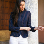 Chaqueta Emily Azul Marino Rayas CHQ21 thenookstore-new