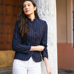 Chaqueta Emily Azul Marino Rayas CHQ21 thenookstore-new