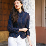 Chaqueta Emily Azul Marino Rayas CHQ21 thenookstore-new
