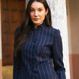 Chaqueta Emily Azul Marino Rayas CHQ21 thenookstore-new