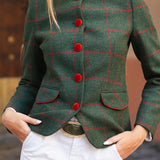 Chaqueta Cori Verde Cuadros Naranjas CHQ27