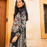 Vestido Alice Black White Flowers AL09