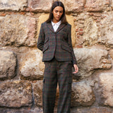 Pantalón Cargo Verde Cuadros Multicolor