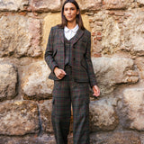 Pantalón Cargo Verde Cuadros Multicolor